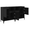 vidaXL Sideboards 2 pcs Schwarz Eichen-Optik 60 x 35 x 70 cm