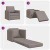 vidaXL Schlafsofa 60cm Taupe Stoff