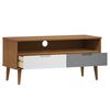 vidaXL TV-Schrank MOLDE Braun 106x40x49 cm Massivholz Kiefer