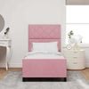 vidaXL Boxspringbett mit Kopfteil Rosa 90 x 190 cm Samt