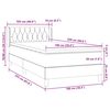 vidaXL Boxspringbett mit Matratze Dunkelblau 100x220 cm Samt