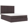 vidaXL Ottoman-Bett mit Matratze Dunkelbraun 140x190 cm Stoff