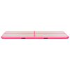 vidaXL Aufblasbare Gymnastikmatte mit Pumpe 300&times;100&times;10 cm PVC Rosa