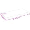 vidaXL Tischplatte Dunkelbraun 80x40x(2-4)cm Massivholz Eiche
