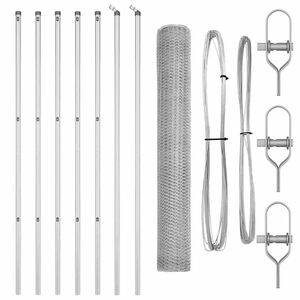 vidaXL Zaunpfosten Silber