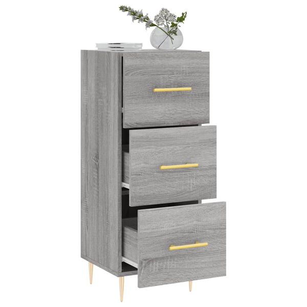 vidaXL Sideboard Grau Sonoma 34,5x34x90 cm Holzwerkstoff