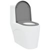 vidaXL Toilettensitz Grau 46,2 x 36 x 4,3 cm Duroplast