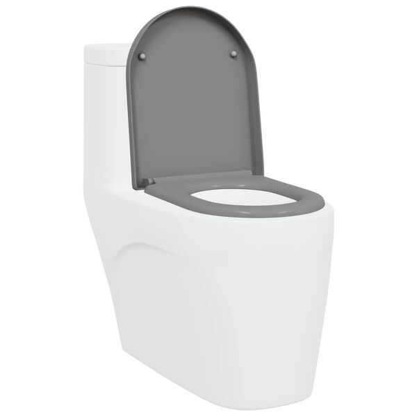 vidaXL Toilettensitz Grau 46,2 x 36 x 4,3 cm Duroplast