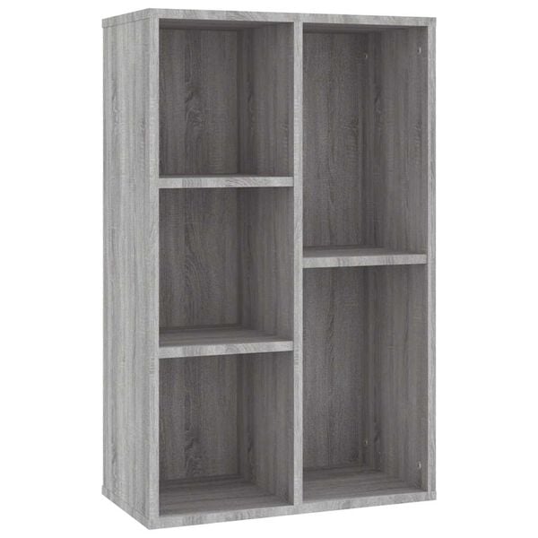 vidaXL Bücherregal/Sideboard Grau Sonoma 50x25x80 cm Holzwerkstoff
