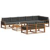 vidaXL Outdoor-Sofagarnitur mit Kissen 9 pcs Natur und Anthrazit