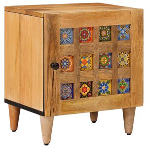 vidaXL Nachttisch Natur 40 x 33,5 x 46 cm Massivholz Mango