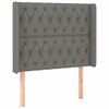 vidaXL LED Kopfteil Dunkelgrau 103x16x118/128 cm Stoff
