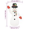 vidaXL Aufblasbarer Schneemann mit LEDs 455 cm