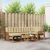 vidaXL Outdoor-Sofagarnitur mit Kissen 7 pcs Natur und Beige