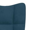 vidaXL Relaxsessel mit Hocker Blau Samt