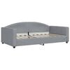 vidaXL Tagesbett Hellgrau 100x190 cm Stoff