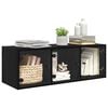 vidaXL Wandschrank Schwarz Eichen-Optik 102 x 37 x 35 cm Holzwerkstoff