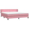 vidaXL Boxspringbett mit Matratzen Rosa 180x220 cm Samt