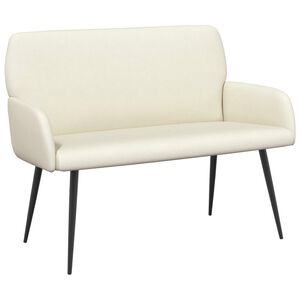 vidaXL 2-Sitzer Sofa mit Metallbeinen 2-Sitzer Creme Cordstoff