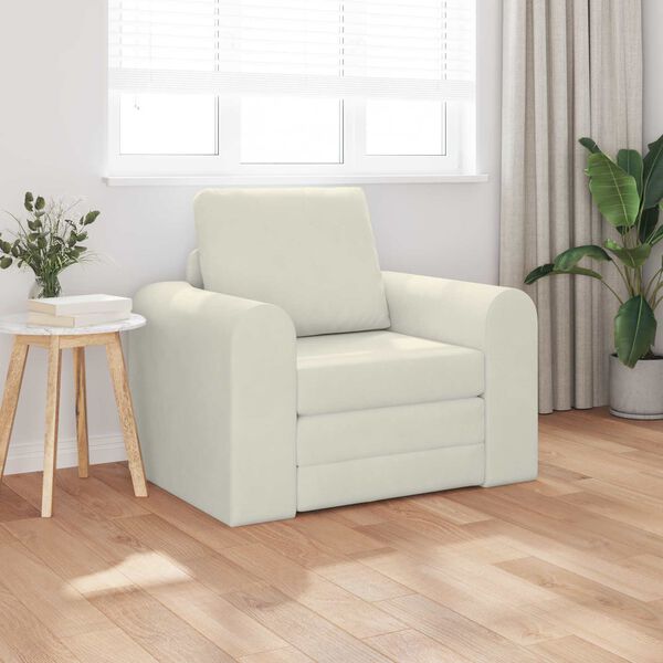 vidaXL Schlafsofa Creme 98 x 71 x 83 cm Samt