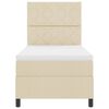 vidaXL Boxspringbett mit Matratze Creme 100 x 200 cm Stoff