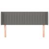 vidaXL Kopfteil mit Ohren Dunkelgrau 147x16x78/88 cm Stoff