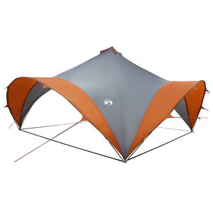vidaXL Party-Zelt mit Dach Grau und Orange 500 x 500 x 350 cm
