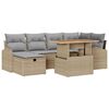 vidaXL Garten-Sofa-Set 7 pcs Beige Poly-Rattan