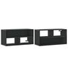 vidaXL TV-Schrank Schwarz 80x31x39,5 cm Holzwerkstoff und Metall