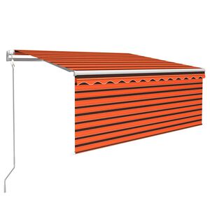 vidaXL Markise Automatisch mit Rollo LED Windsensor 3,5x2,5 m