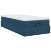 vidaXL Ottoman-Bett mit Matratze Dunkelblau 90x200 cm Samt