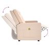 vidaXL 3-Sitzer Massagesessel Creme Stoff