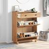vidaXL Schuhschrank ASKIM Braun 85 x 35 x 108 cm Massives Kiefernholz