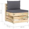 vidaXL 7-tlg. Garten-Lounge-Set mit Kissen Gr&uuml;n Impr&auml;gniertes Holz