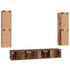 vidaXL TV-Schrankset Wandmontiert 7 pcs Altholz Holzwerkstoff