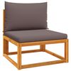 vidaXL 6-tlg. Gartensofa-Set mit Kissen Holz Akazie & Seil