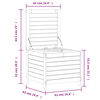 vidaXL Gartenhocker Wachsbraun 62x63,5x53,5 cm Massivholz Kiefer