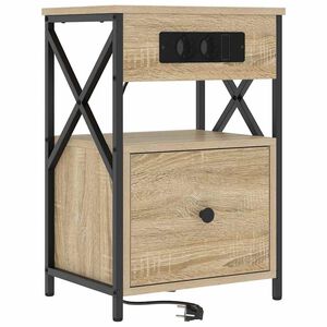vidaXL Nachttisch Sonoma-Eiche 40 x 31 x 60 cm Holzwerkstoff