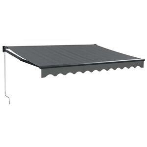 vidaXL Manuelle Markise 3 x 2,5 m Anthrazit 100% Polyester