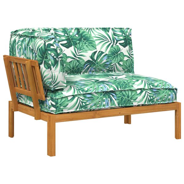 vidaXL Sofa Set Blatt Blattmuster 133 x 92 x 69 cm Massivholz Akazie