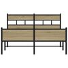 vidaXL Bettgestell ohne Matratze Sonoma-Eiche 140x200 cm Holzwerkstoff