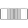 vidaXL Hundetor 2 pcs Schwarz 100 x 80 cm Verzinkter Stahl