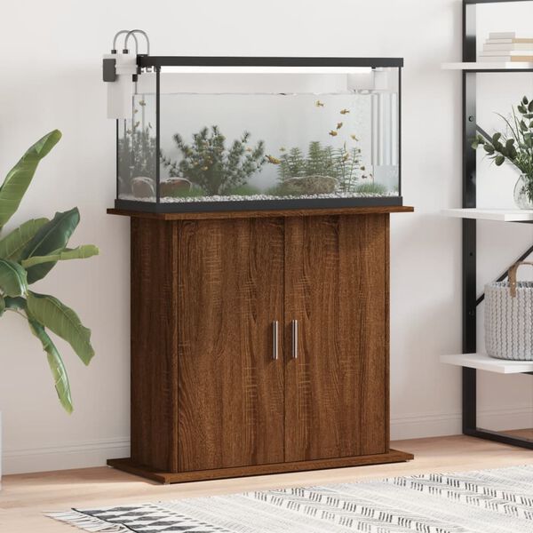 vidaXL Aquariumst&auml;nder Braun Eichen-Optik 81x36x73 cm Holzwerkstoff