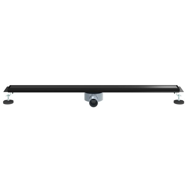 vidaXL Duschablauf 2-in-1 mit 360&deg; Siphon Schwarz 100 cm Edelstahl 304