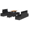vidaXL Gartensofa-set 8 stk. Schwarz Poly-Rattan