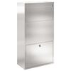 vidaXL Paketdrop-Box mit Speicher Silber 44 x 22 x 82 cm Edelstahl