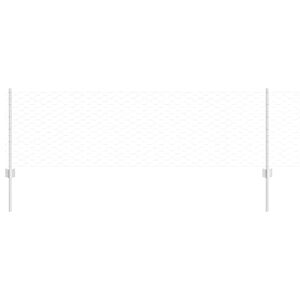 vidaXL Zaun mit Pfosten Silber