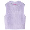 vidaXL Kinder-Pulloverweste Gestrickt Helllila 128