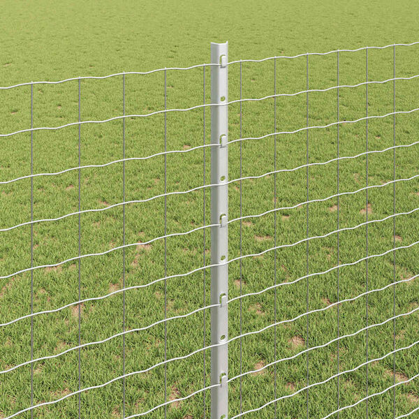 vidaXL Zaunpfosten 88 pcs Silber 180 cm Stahl