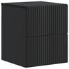 vidaXL Wandmontierter Nachttisch Schwarz 33 x 34,5 x 40 cm